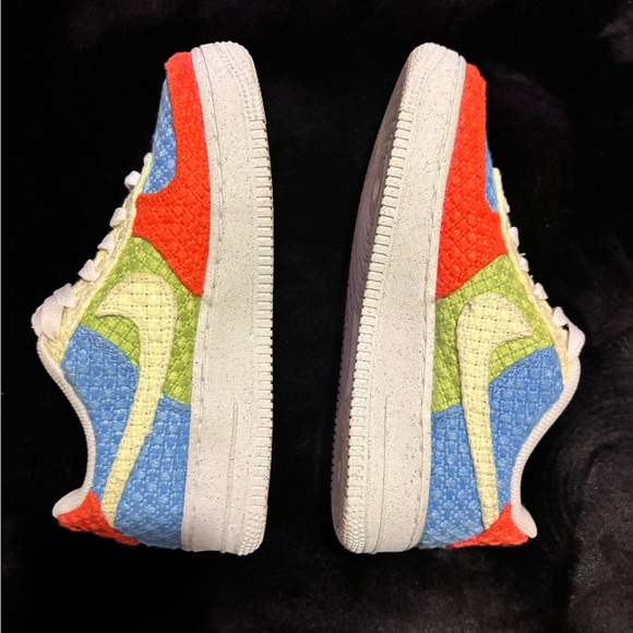 practically brand new NIKE multi-colored “hemp” air force one SNEAKERS size 4Y - Picture 4 of 10
